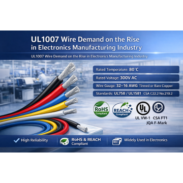 The demand for UL1007 connection cables continues to rise, driving the stable upgrading of the electronic manufacturing industry.