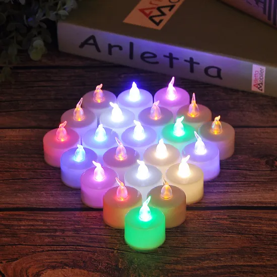Velas LED de LED blancas calientes de color blanco con batería para decoraciones1
