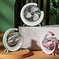 USB Charging Dual Purpose Desk Fan and Running Lamp with Large Wind, Colorful Design for Office and Dormitory1