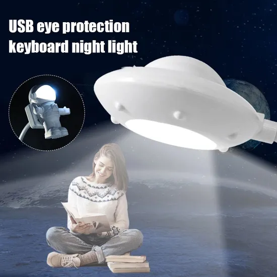 Astronauta USB, astronauta leve LED, livro criativo da luz noturna