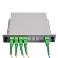 Fiber Optic GPON PLC Splitter 1x4 1x8 SC-APC Cassette1