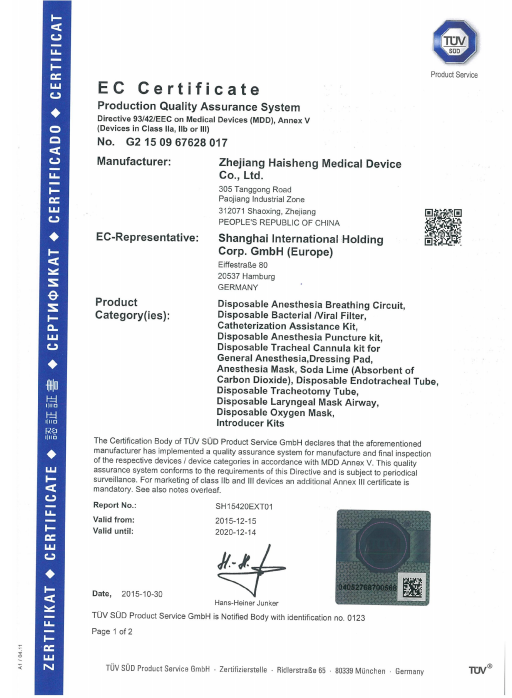 EC Certificate