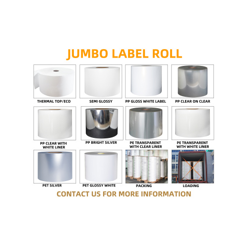 Gorąca sprzedaż Jumbo Label Roll Materiał