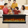 Household 30 inch/762 MM With Hot Wind LED Electric Good Quality 3-side Small  Luminous controllable Electric Fireplace1