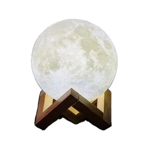 Lâmpada de luminária da lua leve da luz óptica 3D