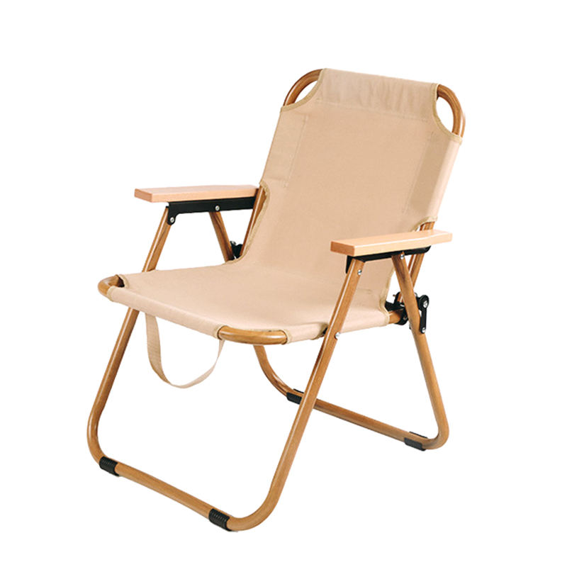 Chaise de camping en bois portable en bois portable