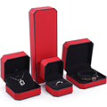 Han Hong Velvet im Großhandel High-End-Luxus-Logo-Logo-Schmuckschachtel Verpackung Halskette Ohrringe Rot Schmuck Box11
