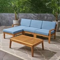 Beste Qualität wasserdichte Möbel mit Kissen Wohnzimmer Balkon Terrasse Hotel Teakholz -Sektion Garten Outdoor Sofa1