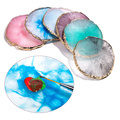 Round Agate Stone Nail Color Palette Mixing Display Shelf1