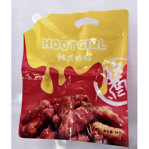 רוטב עוף מטוגן קוריאני סטנד-אפ פאוץ' עם ידית