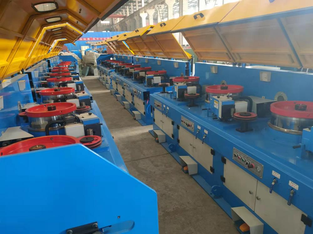 Straight type wire drawing machine line