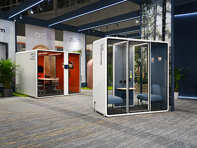 HECOR Office Pods: onde a estética encontra o silêncio, iluminando o espaço de trabalho