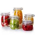 Clear Food Grade Glass Jar For Honey Canning Jars Storage Jars With Clamp Lid1