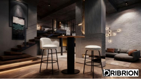 Juego de mesa de barra industrial de Bribrion: encanto de ahorro de espacio para cada lugar