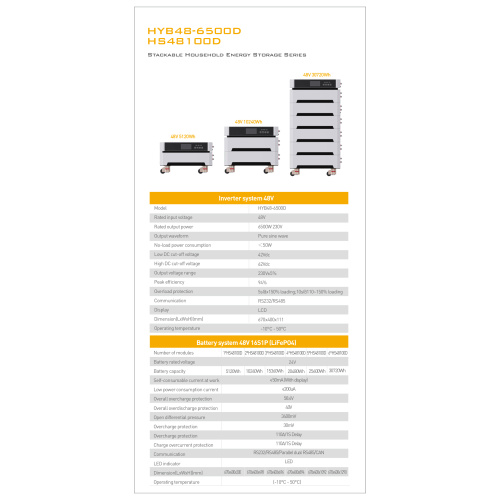 HYB48-6500D Stackable Home Energy Storage System