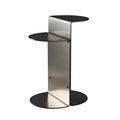 Modern Minimalist Brushed Stainless Steel Cocktail Side Table1
