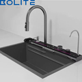 Stainless Steel Rust-Proof and Scratch-Resistant Double Waterfall Intelligent Kitchen Sink1