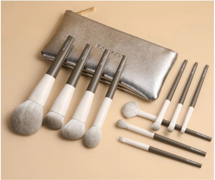 6pcs Coffee Makeup Brush Kit