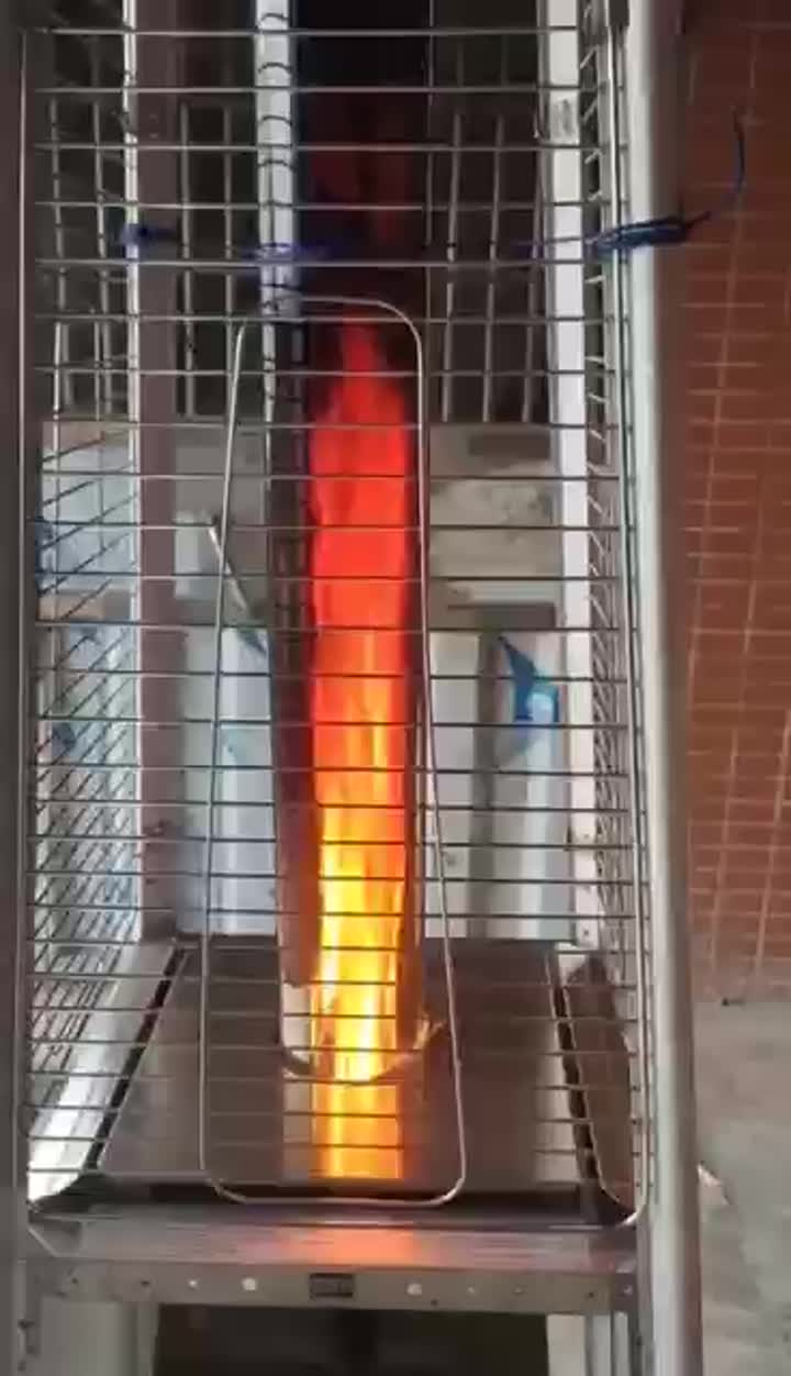 Flame from tower burner