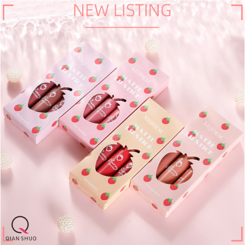 Набор матовых помад XISJOEM Strawberry Mousse предлагает практичные решения для ежедневного макияжа для пользователей со всего мира