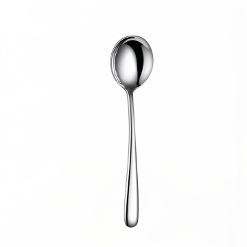Stainless steel soup spoon can be used for adults to drink soup and eat, household round-headed deep spoon