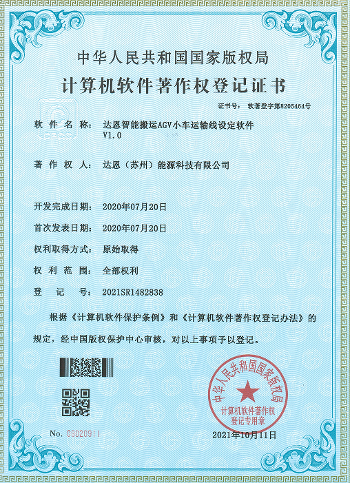 Computer Software Copyright Registration Certificate