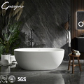 Luxury Freestanding White Acrylic Solid Surface Bathtub1