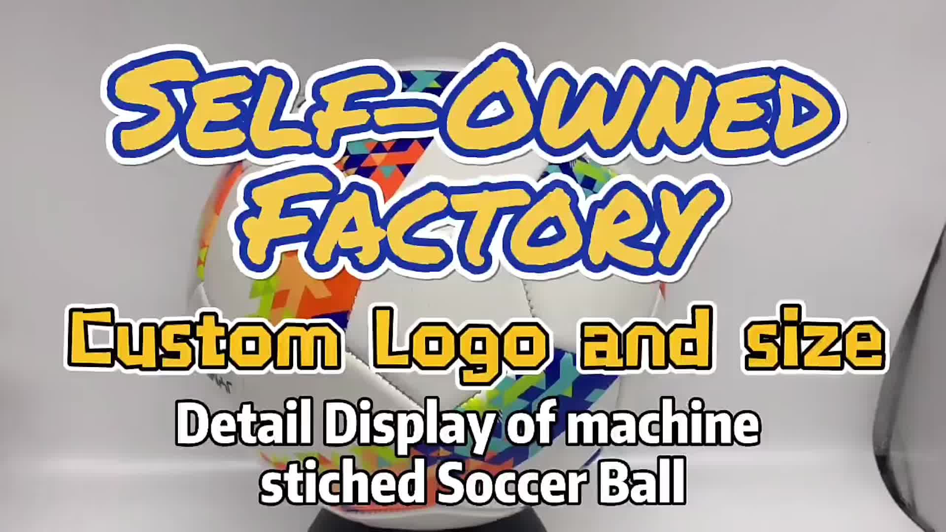 promotional custom logo leather football & soccer pvc soccer ball1