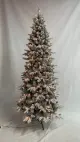 Arbre de Noël artificiel blanc éclairé aux chandelles
