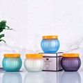 5.6cm*6.5cm Wholesale Pumpkin shape Glass Candle Jar Empty Luxury Aroma Small Unique Candle Holder with Packing1