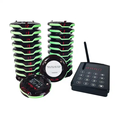 Wireless Coaster Guest Buzzer System for Cafe - Touching Keyboard 15 Vibrating Pagers Restaurant Paging Service1