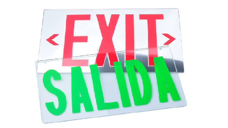 Single and Double Face Red Green Acrylic Exit Sign BOARD SALIDA parts for Mirrored  LED exit sign & emergency light1