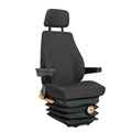 Classic Black Original Truck Seat with Mechanical Suspension - Easy Installation Cloth Material1