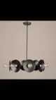 4 Light Modern Steel Semi-Flush Mount