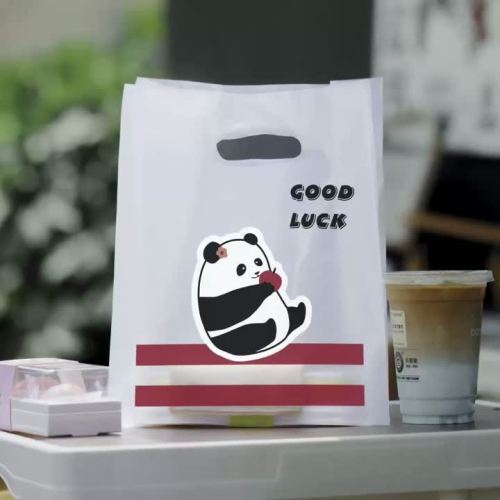 שקית אריזה לעוגות כף יד מפלסטיק Cartoon Panda Cartoon