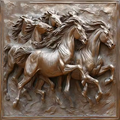 3D Factory Custom Metal & Resin Hand Forged Horse Wall Art Sculptures1