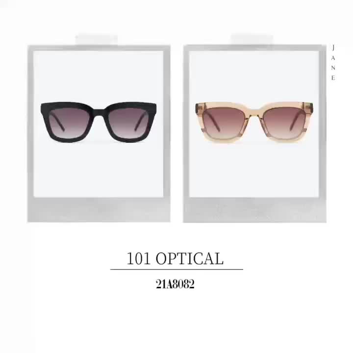 Square facade Acetate Unisex Sunglasses