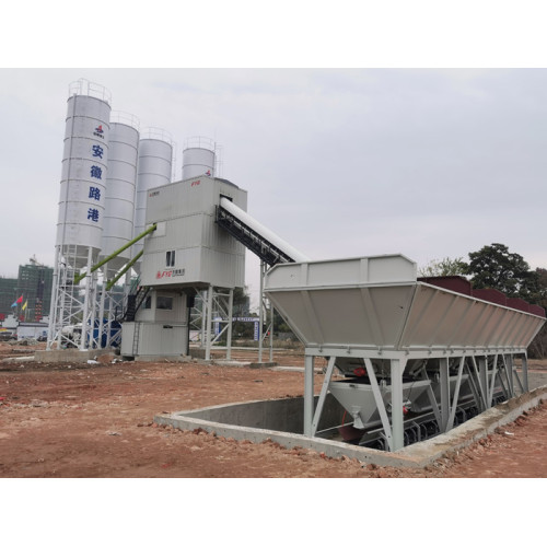 FYG HZS90 modular concrete mixing plant support the construction of the Qianshan city high-speed railway station front square project.