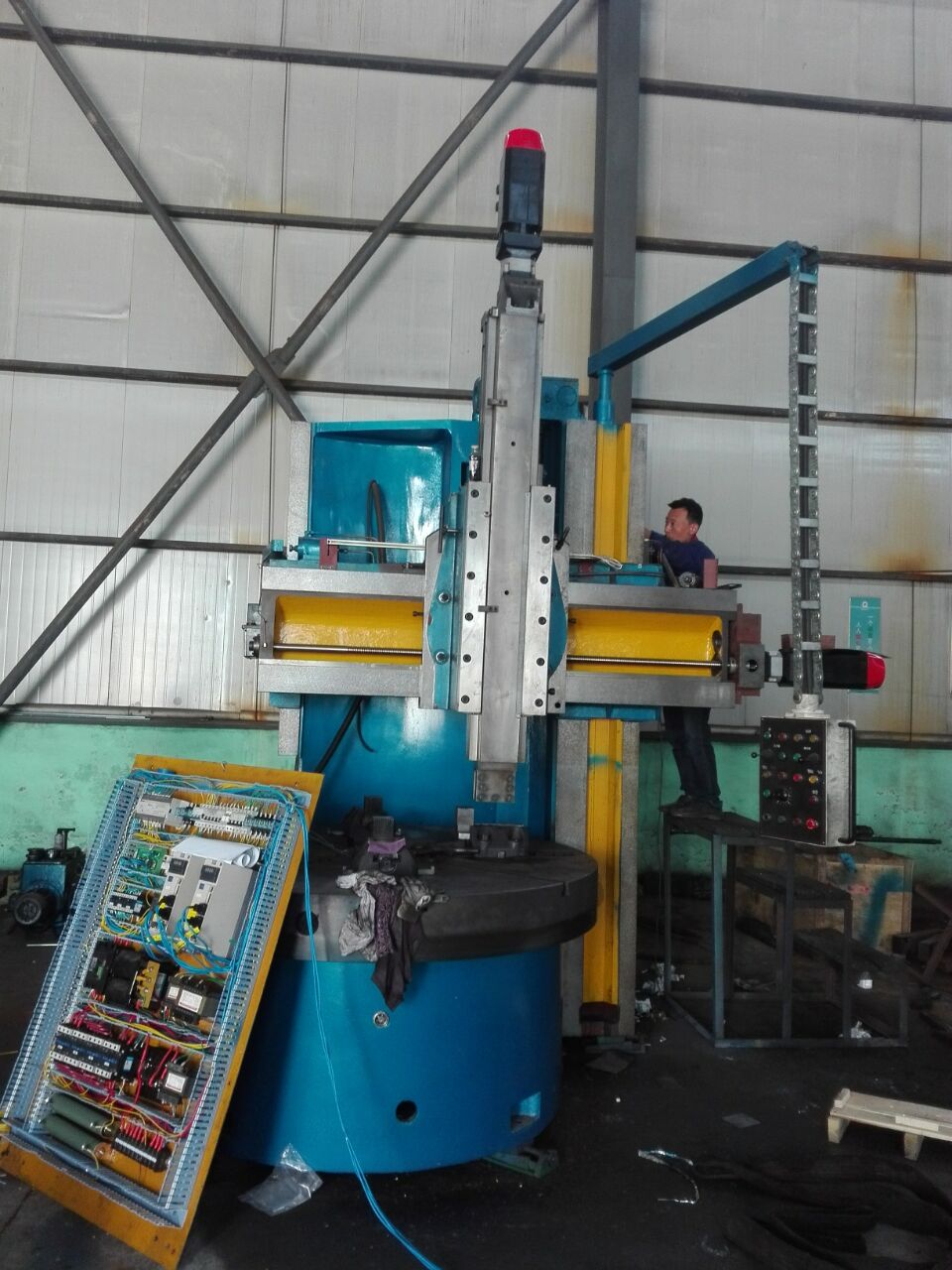 Vertical lathe assembling process