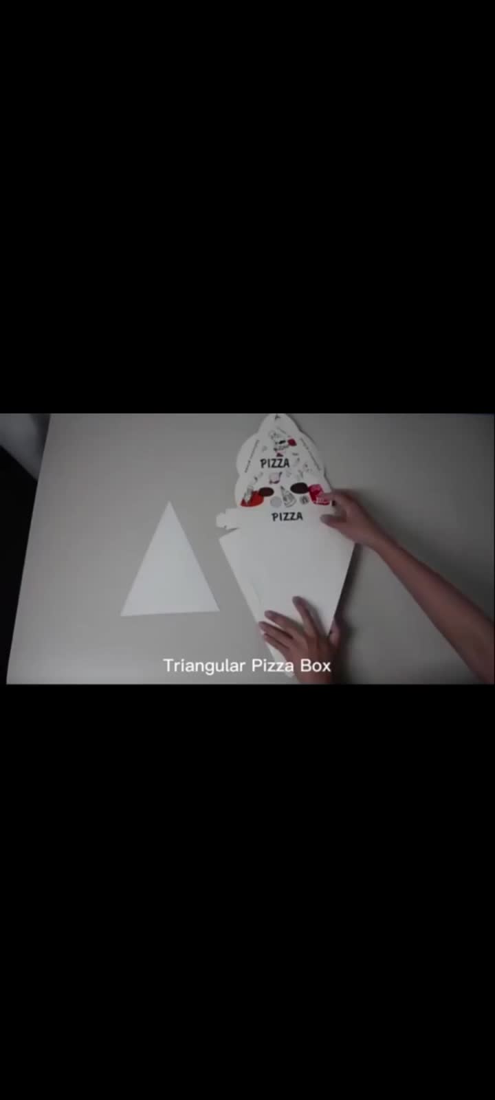 triangular pizza packing box