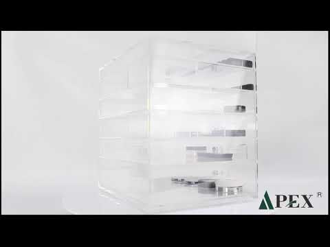 Crystal acrylic make up storage display box