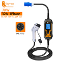 Portable 7KW EV Charger for Home - Supports Type 2, Type 1, GBT, and NACS1