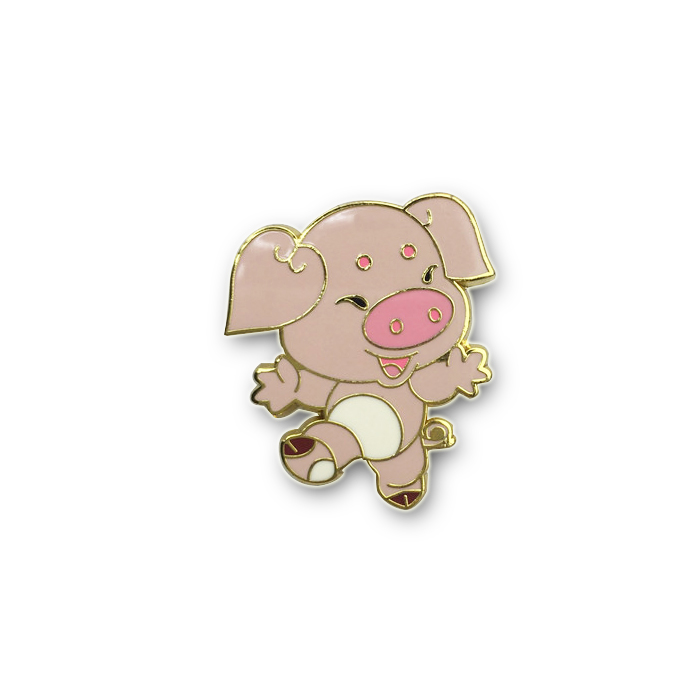 Pig badge pin
