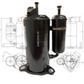 4KS350D225A Matsushita 4KS Air Conditioning Rotary Compressor1