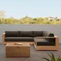 MORE DESIGN Waterproof Teak Wood Outdoor Sofa for Living Room, Balcony, Patio, and Garden1