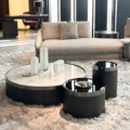 Minimalist Modern Style Marble Coffee Table Side Table Set Luxury Villa Hotel Home Living Room Furniture Round Coffee Table1