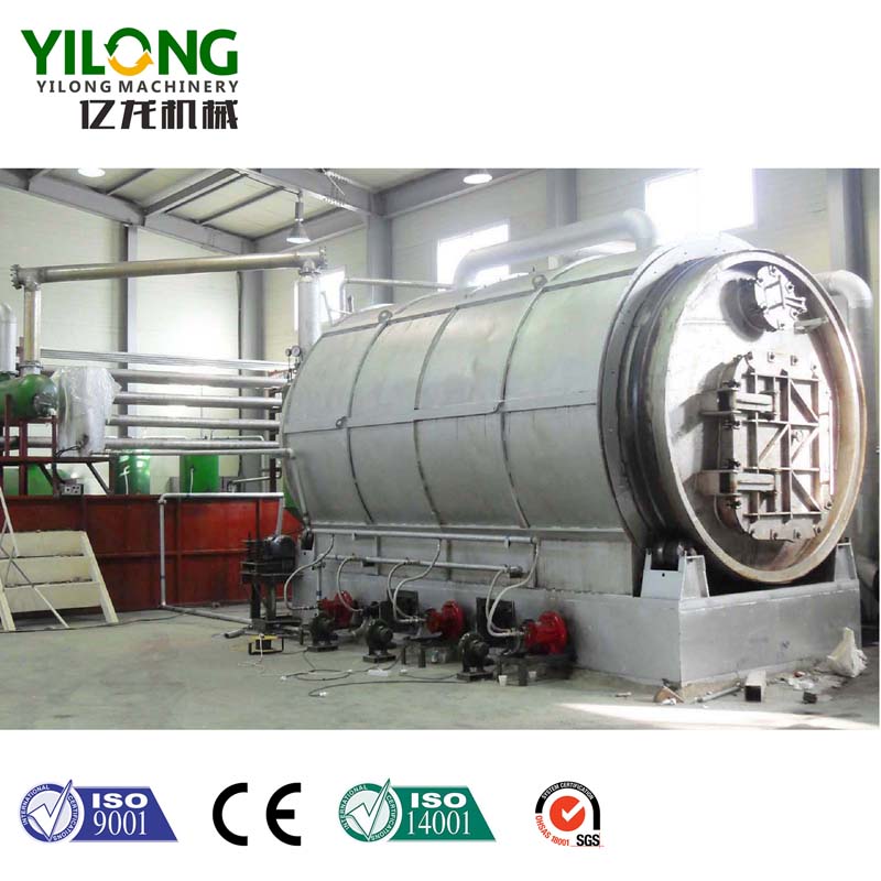 Waste Tyre Pyrolysis Plant in running/ Shangqiu Yilong Machinery 