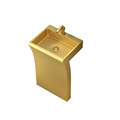 Brushed Gold 304 Stainless Steel Floor Standing Washbasin1