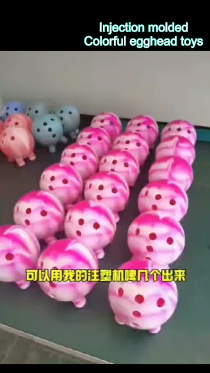 Injection molded plastic Colorful egghead toys