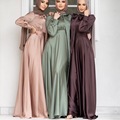 جدید شیک چند رنگ لباس اسلیمی زنانه یکرنگ لباس بلند زنانه لباس مسلمان Abaya1